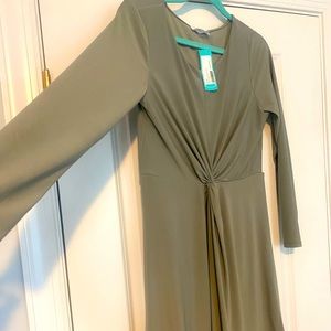 Sage green knee length dress